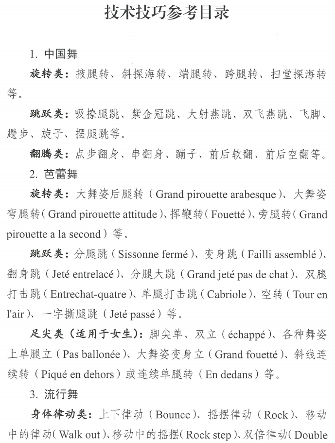 舞蹈类附件1