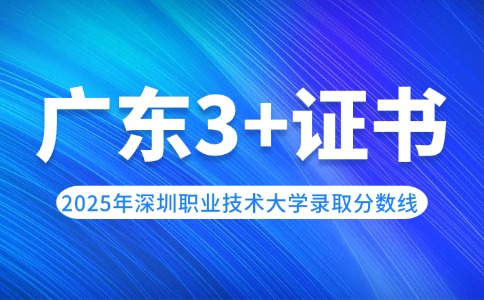 2025年深圳职业技术大学3+证书录取分数线