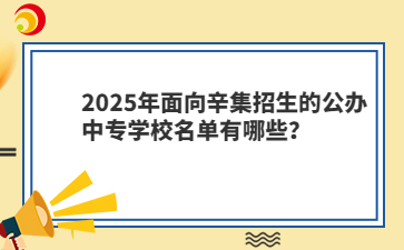 2025年面向辛集招生的公办中专学校名单有哪些？